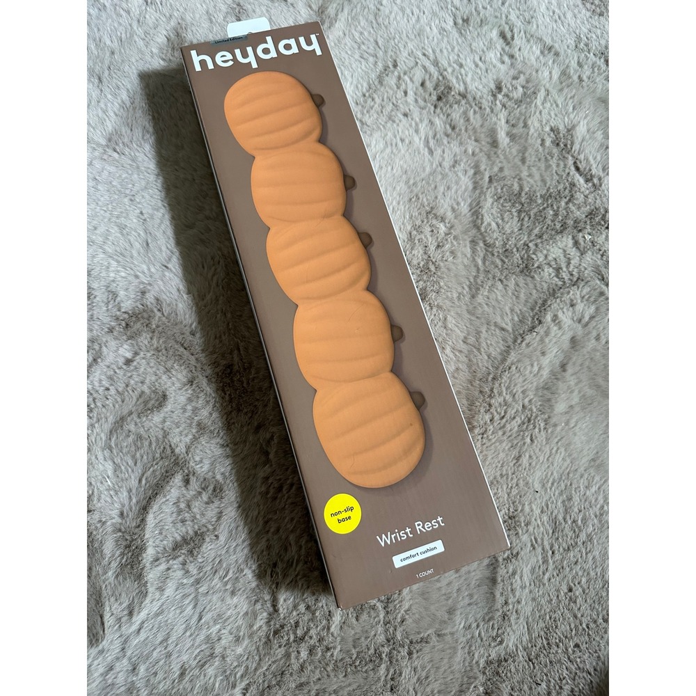 Heyday Limited Edition Wrist Rest Orange Pumpkin Comfort Cushion Non-Slip Base